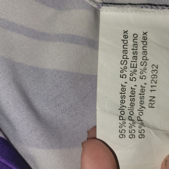 5th & Love Halter High-Low Dress or swim coverup Chevron print purple and white - Picture 4 of 4